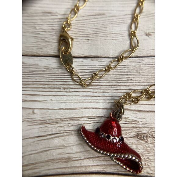 RED HAT SOCIETY Jewelry Bundle Necklace, 2 Bracelets, Pin/Brooch EUC Purple - Picture 11 of 13